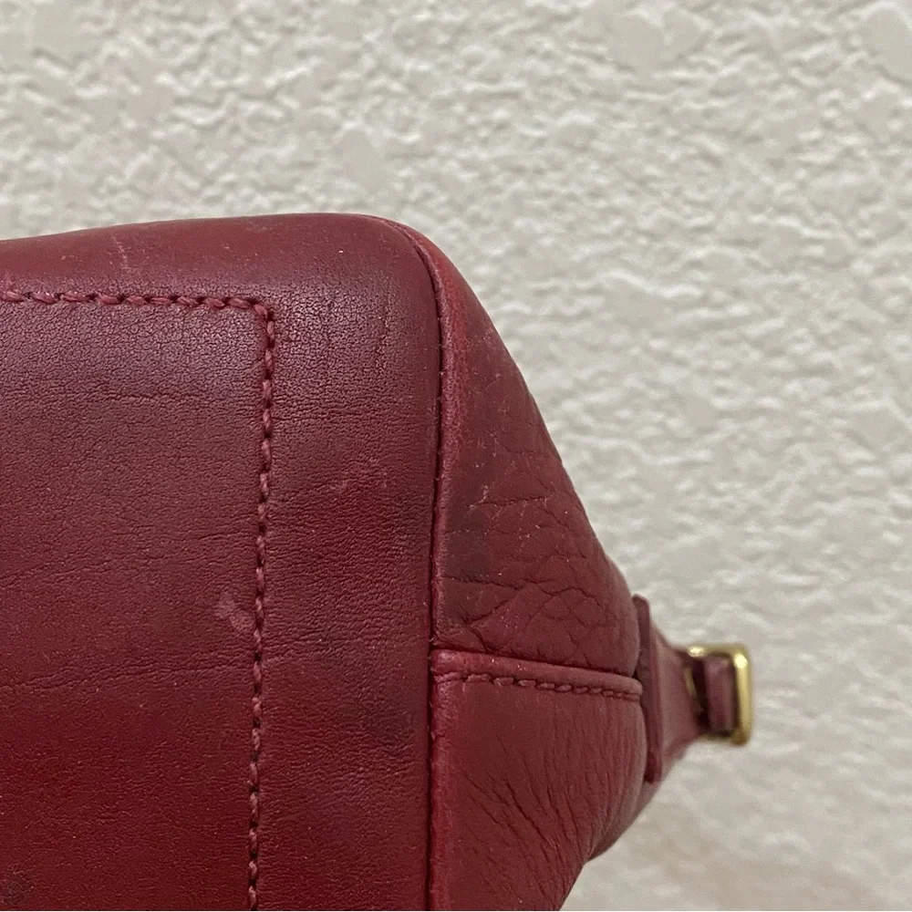 Vintage Y2K COACH 9844 Legacy West Demi Burgundy Red Leather Hobo Mini Bag - Picture 16 of 16